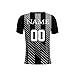 Custom Soccer Jerseys, Personalized Team Name and Number, Sports Shirts for Kids, Men, Boys, Youth (Black)