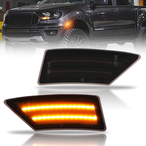 OFFKAT Front Fender LED Side Marker Lights for 2019-2023 Fo-rd