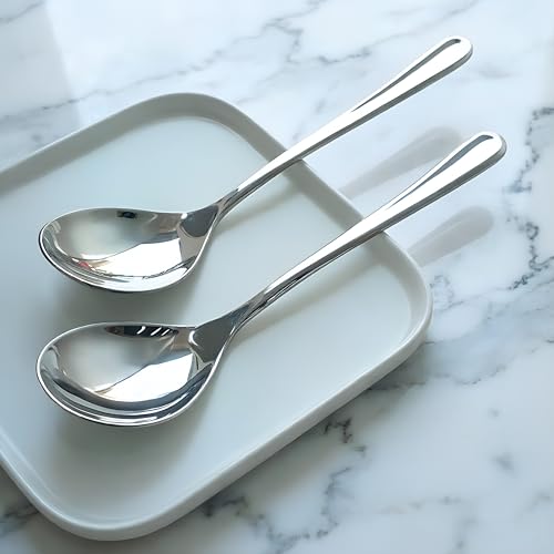 Cucharas para servir de acero inoxidable 18/10 resistentes de 2 piezas 7