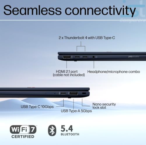 Image of HP EliteBook X Flip G1i, 14 inch 2 in 1 Laptop, Intel Ultra 7 268V, 32GB DDR5 | Next Gen 1040 x360, 512GB SSD, FHD+ Touchscreen w /Stylus, Business Copilot+ PC, 2x Thunderbolt 4, Wi-Fi 7, Win 11 Pro