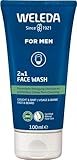 Weleda 2-in1 Face Wash for Men, Face & Beard, Mens Gentle Deep Pore Cleansing, Balance Oily Skin, Natural, Organic, Vegan, 100ml