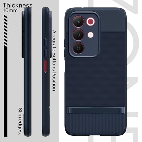 Image of Pikkme Back Cover for Realme Narzo 90X 5G / Realme C85 5G / Realme 15X 5G Camera Protection 3D Hexa Cube Design Silicone Protective Bumper Case (Blue)
