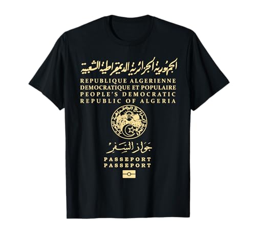 Tee Shirt Algerie Passeport algérien T-Shirt