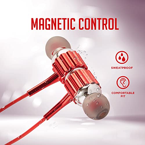 Image of RD M-20 Pro Wireless Bluetooth Stereo Neckband (Red) | 50 Hours Playtime | 10mm Dynamic Drivers | BT v5.12 | IPX4 Water Resistance | Clear Calling with ENC | Ergonomic Fit