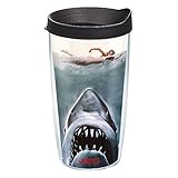 Tervis Universal Jaws Made in USA Double Walled Insulated Tumbler Travel Cup Keeps Drinks Cold & Hot, 16oz, Classic