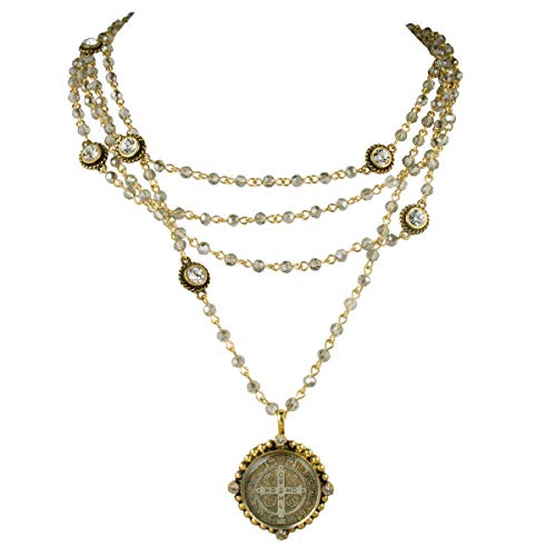 VSA San Benito Magdalena Necklace in Gold with Black Diamond