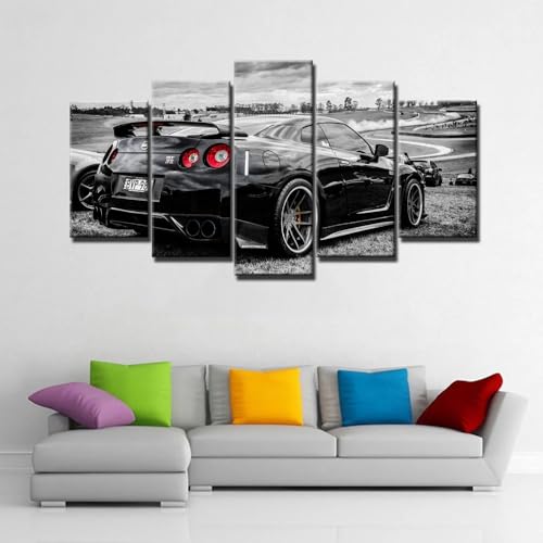 Tableau Voiture de Course Nissan GTR pour Déco Murale Salon Moderne