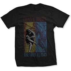 Tee Shack Guns n Roses Use Your Illusion Slash Axl Rose Officiel T-Shirt Hommes Unisexe - Les Beatles, Paul McCartney, John Lennon, RIngo Starr, George Harrison