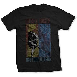 Tee Shack Guns n Roses Use Your Illusion Slash Axl Rose Officiel T-Shirt Hommes Unisexe - Les Beatles, Paul McCartney, John Lennon, RIngo Starr, George Harrison