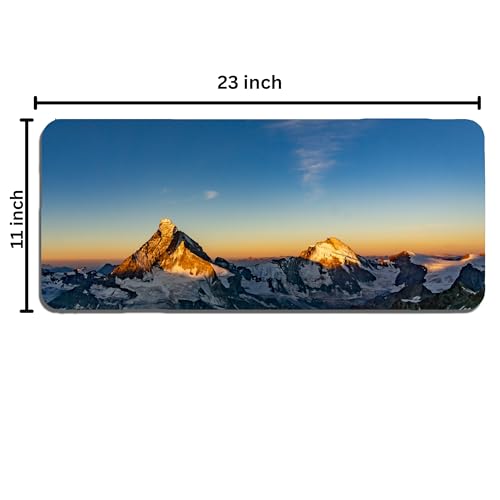 Image of Mountain XL Extended Gaming Mouse Pad | XXL Large Desk Mat 60x30cm for Laptop & PC | Non-Slip Rubber Base, Waterproof, Durable & Smooth Surface | Office, Gaming & Study