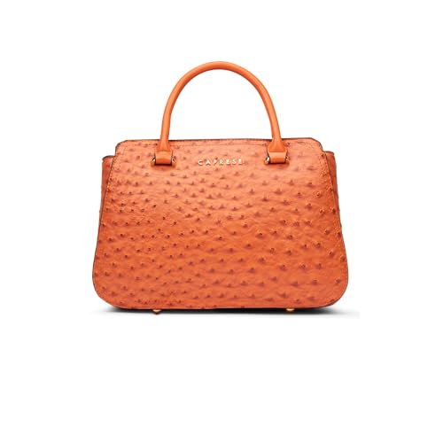 Image of Caprese Britney Medium Satchel Bag for Women | Animal Texture Faux Leather Shoulder Bag with Adjustable & Detachable Strap | Zipper & Magnetic Button Closure | Office & Casual Use