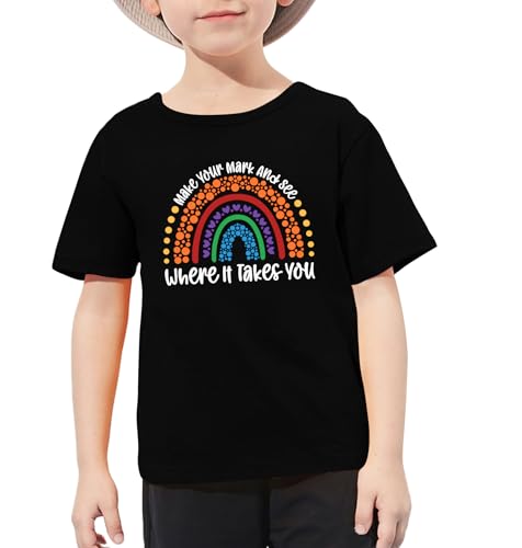 Image of CAZYCHILD Dot Day Shirt Kids Make Your Mark International Dot Day 2024 Girls Boys Colorful T-Shirt Rainbow Toddler Tees