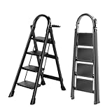 Photo Gallery k ikido scaletta pieghevole con corrimano, 4 gradini, antiscivolo, facile da riporre, ampi gradini, adatta per cucina, casa e soggiorno, portata fino a 150 kg (nero, 4 livelli) Photo Gallery k ikido scaletta pieghevole con corrimano, 4 gradini, antiscivolo, facile da riporre, ampi gradini, adatta per cucina, casa e soggiorno, portata fino a 150 kg (nero, 4 livelli)