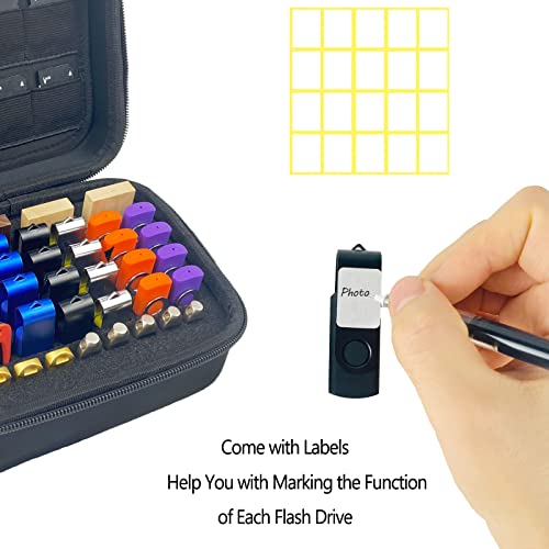 Usb Flash Drive Case Memory Card Case Sd Sdxc Sdhc Card Holder Organizer Thumb Drive Case Usb Drives Storage Case For Sandisk/Samsung/Samdata/Inland/Pny/Netac/Jbos (Case Only With Label And Strap) #TOP1