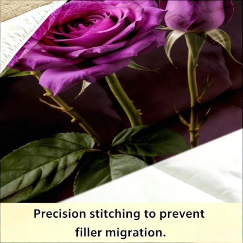 Edredón nórdico de rosas 3D cama 90 con fundas de almohada de microfibra suave 5