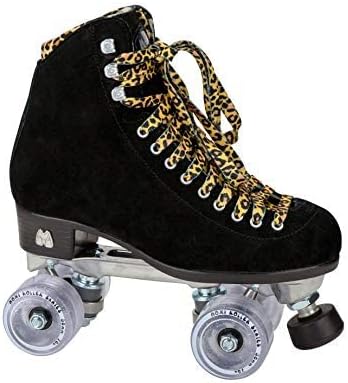 Moxi Patines - Panther - Divertidos y de Moda Patines para Mujer  Ante Negro