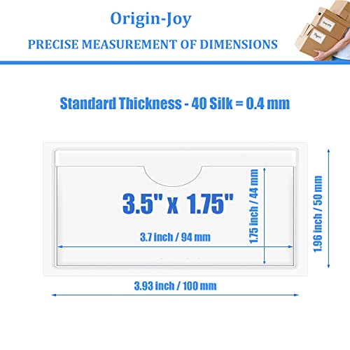 Funas de plástico autoadhesivas para etiquetas de índice transparentes de 3.5 x 1.75" 2