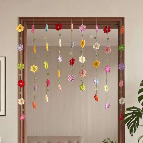 Guirnalda de ganchillo para decoracion de ventanas y paredes de dormitorios 4