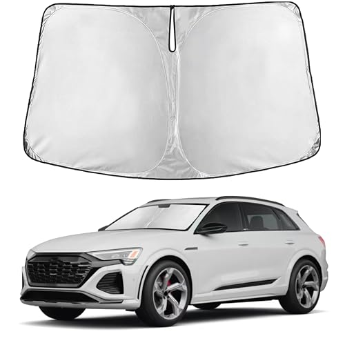 Image of EcoNour Windshield Sunshade Compatible for Audi SQ8, e-tron, Sportback e-tron 2020-2023 2024 2025, Sun Visor for Front Windshield & Window Sun Shade Cover, UV Heat Blocker & Protector, Car Accessories