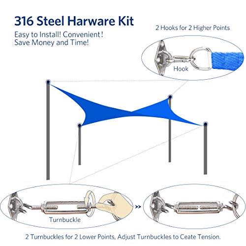 image for Quictent 26 X 20 ft 185G HDPE Rectangle Sun Shade Sail Canopy 98% UV B