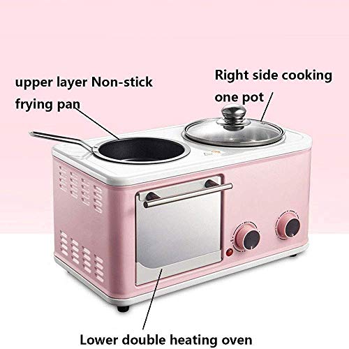 YWAWJ Brotbackautomat, Multi-Funktions-Frühstück Maschine Removable - DREI in einem Fried Roasting Startseite Frühstück… – Bild 6