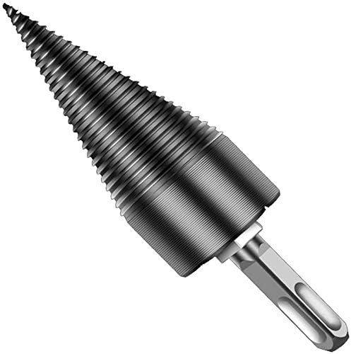 Firewood Log Splitter Drill, Wood Splitter Drill Bits,Heavy Duty Drill Screw Cone Driver for Hand Drill Stick (Square Shank)