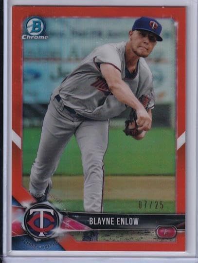 Blayne Enlow 2018 Bowman Chrome Prospect Orange Refractor #d 07/25 - Baseball Cards