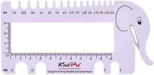 KnitPro KP10995 NEEDLE & CROCHET VIEW SIZER WITH YARN CUTTER-LILA...