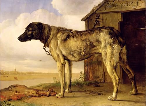 Impression Tableaux Chien Paulus Potter poster d'art en toile premium 60x90cm