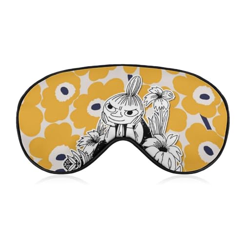 ムーミン リトルミイ 花柄 アイマスク 睡眠アイマスク 目隠し 睡眠用 安眠グッズ 遮光 軽量 通気性 寝る時マス ク昼寝/仮眠/旅行に最適