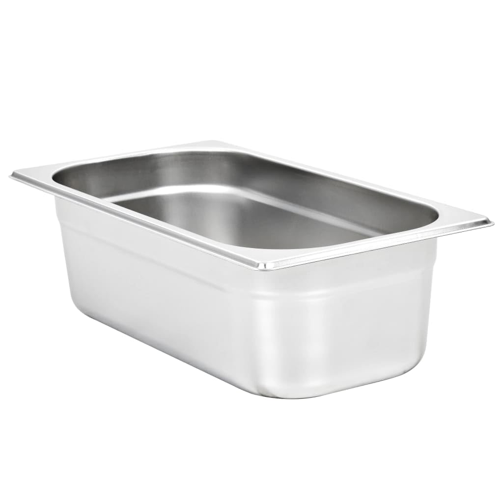 8 recipientes para gastronomía, GN 1/3, 100 mm, de acero inoxidable, para Bain-Marie Chafing-Dish, buffet, catering, gastronomía, mantener caliente y guardar