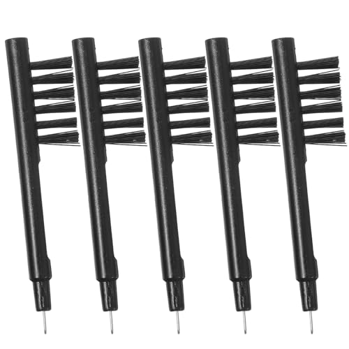 TIESOME 5 PCS Hearing Amplifier Cleaning Brush, Black Hearings Aid
