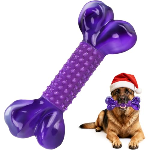 Kseroo Dog Toys for Aggressive Chewers: Indestructible Dog Chew Toys for Medium & Large Dogs, Tough Bacon Flavored Nylon Bone to Keeps Them Busy