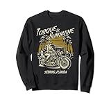 8.5 oz, Klassisch geschnitten Sebring Florida Motorrad Hotrod Vintage Design Sweatshirt