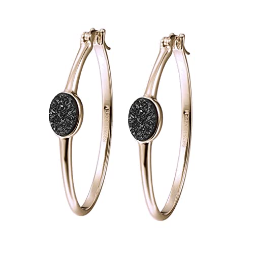 Boucles d'oreilles Elara H.AZEEM en druzy noir, le cadeau idéal