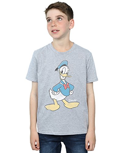 Disney Boys Donald Duck Classic Donald T-Shirt 9-11 Years Sport Grey