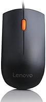 Lenovo 300 Wired Plug & Play USB Mouse, High Resolution 1600 DPI Optical Sensor, 3-Button Design with clickable Scroll...