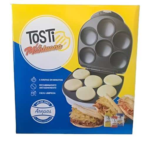 Tosti La Mantuana, Tostiarepas venezolanas, 6 unidades, arepas en pocos minutos
