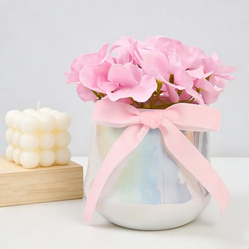 Rosas artificiales en maceta decorativa para transformar tu sala de estar y recibidor 4
