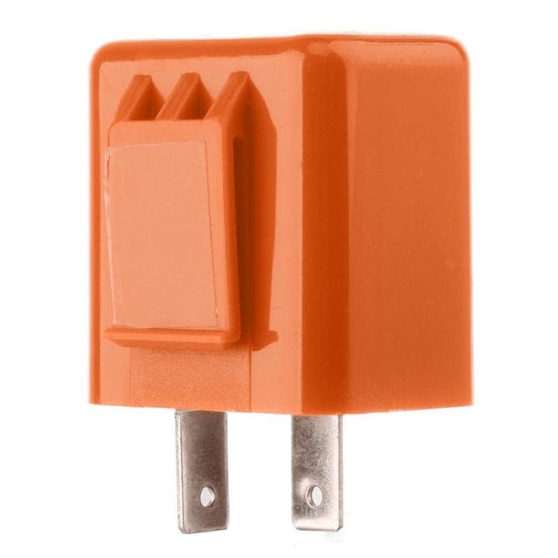 SOLDOUT 12V 2 Pin Motor Cycle Bike Blinker Adjustable LED Flasher Motorcycle Relay Turn Signal Indicator Hyper Flashing (Orange)