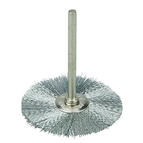 Image of Weiler 26021 Miniature Wire Wheel, 1-1 /4 inch, 0.05 inch Steel Fill, 1 /8 inch Stem, Made in the USA (Pack of 144)