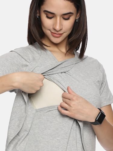 Image of Maternity Feeding Tops Without Zip for Women, Feeding Coverup Pregnancy Tshirt,Feeding T-Shirt for Easy Nursing & Breastfeeding, Maternity Top for Mothers