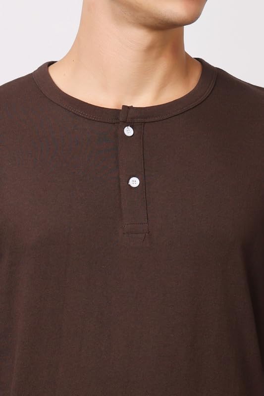 Image of London Hills t Shirt for man | Solid Henley t Shirts for Mens | Casual Wear Tshirt for man | Shirts Men | Tshirt Shirts Men | Full Sleeve t Shirt for Men's | Mens tees | t-Shirts Stylish Everyday Use