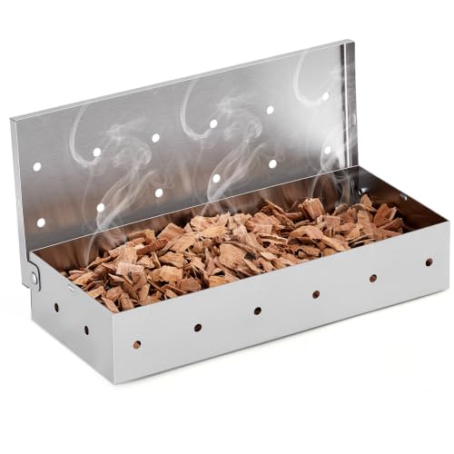 Orcela Smoker Box for Gas or Charcoal Grills, Premium Stainless Steel Build