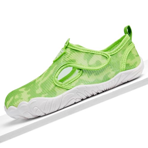 Racqua Aqua Fast Dry Pool Kids Indoor Slip-On Shoes Outdoor Lightweight Girls Boat Shoe Boys Swimming Beach Sea Water Breathable Shoes Green 64
