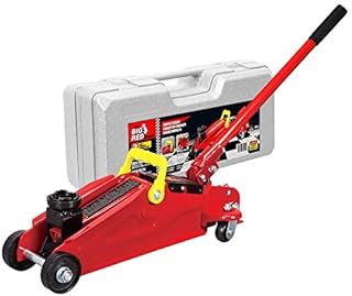 BIG RED T82012 Torin Hydraulic Trolley Service/Floor Jack with Blow Mold Carrying Storage Case, 2 Ton (4,000 lb) Capacity, Red