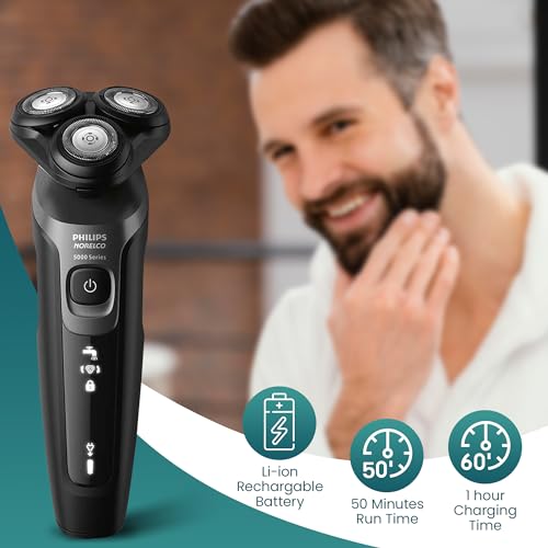 Image of Philips Electric Shavers for Men, Rechargeable AquaTouch Mens Electric Shaver Wet and Dry with Comfort Cut Blades and Click-on Precision Trimmer, Cordless Electric Razors with 5D Flex Head