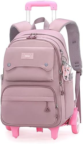 Backpack with Wheels Rolling Backpack for Girls Boys School Bookbag