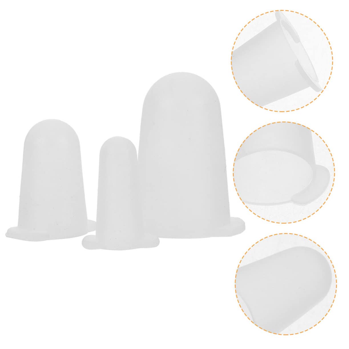 Cubiertas para Boquilla de Pastel 6 Piezas de Silicona de Color Claro