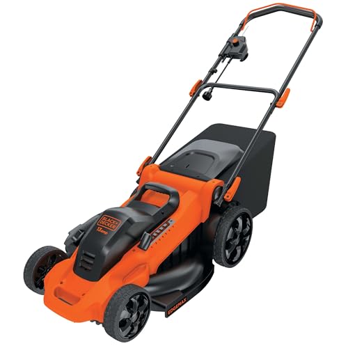 BLACK+DECKER 20-Inch Corded Electric Lawn Mower, Ultra Light Push Mower, 13-Amp High Output Motor, 3...